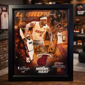 LeBron James 2012 NBA finals Game Basketball Piece MVP Miami Heat 226/250 COA